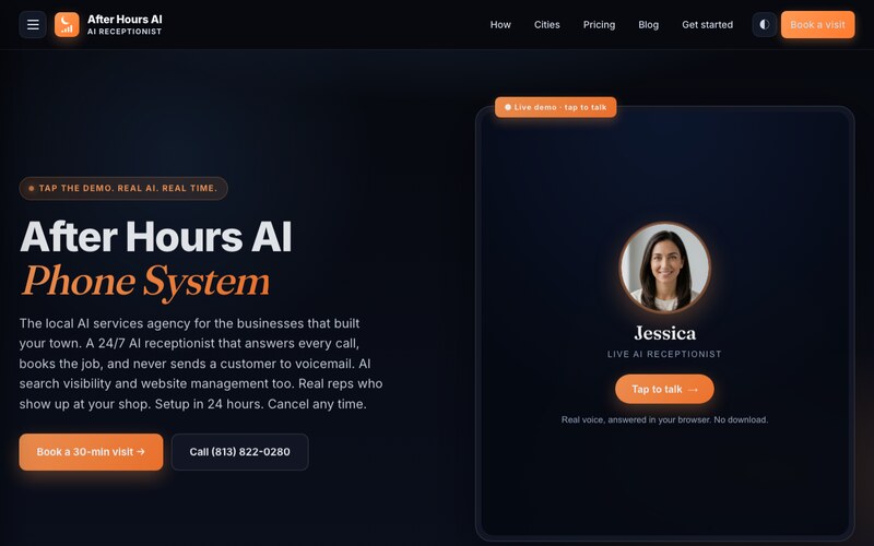 After Hours AI homepage